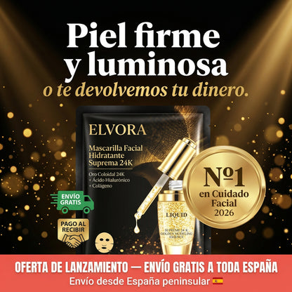 Mascarilla Facial Suprema Oro 24K ✨ Efecto Lifting Inmediato