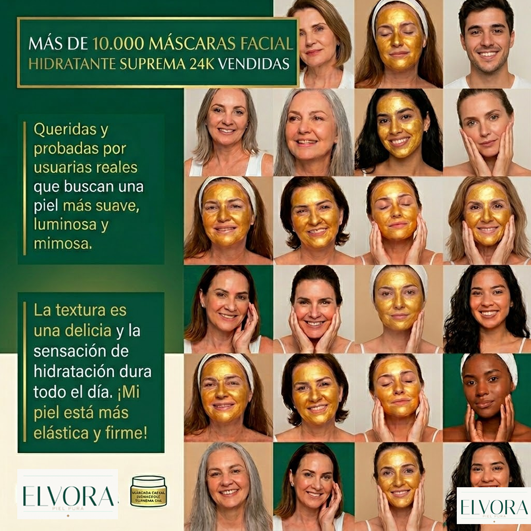 Mascarilla Facial Suprema Oro 24K ✨ Efecto Lifting Inmediato